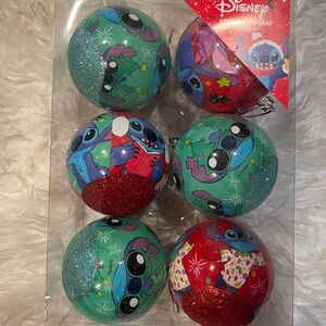 Disney Stitch Festive Ornament Set of 6